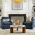 Charles Slipcover Swivel Barrel Chair – Navy Modern Swivel Chair | Slipcover Swivel Chairs | Kinwell Furniture | Swivel Armchairs