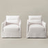 Clara Linen Slipcover Swivel Chair
