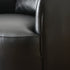 Ashlie Leather Swivel Barrel Chair - Black Accent Swivel Chair | Swivel Chairs for Living Rooms | Kinwell Furniture | Top Swivel Chairs