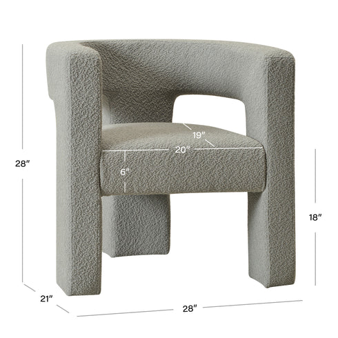 Herbert Modern Bouclé Armchair - Cozy Accent Chair | Decorative Side Chairs | Kinwell Furniture | Most Comfortable Accent Chairs