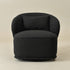 Laura Bouclé Swivel Barrel Chair - Black Swivel Accent Chair | Living Room Swivel Chairs | Kinwell Furniture | Best Swivel Chairs