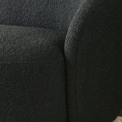 Everitte Bouclé 3-Seater Sofa - Black 3 Seater Sofa | Three Seater Couch | Kinwell Furniture | Modern 3 Seater Sofas