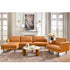 Samuel Tapered Arm Two-Piece Sectional – Leather Camel Chaise Sectional Sofa | 3-Seater Couch | Kinwell Furniture | Mid-Century Modern Design