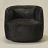 Ashlie Sculpted Jacquard Swivel Barrel Chair - Black & Gold Jacquard Swivel Chair | Sculpted Barrel Accent Chair | Modern Swivel Accent Chair | Upholstered Swivel Armchair | Kinwell Furniture | 360 Degree Swivel Barrel Chair | Embossed Jacquard Accent Chair | Living Room Accent Chairs | Luxury Statement Chair