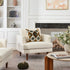 Upholstered Armchair – Cream Square Arm Accent Chair | Performance Fabric Armchair | Kinwell Furniture | Scandinavian, Timeless Design