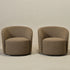 Everitte Bouclé Swivel Barrel Chair