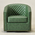 Logan Faux Leather Tufted Swivel Club Chair - Modern Swivel Chair | Swivel Accent Chairs | Kinwell Furniture | Swivel Armchairs