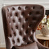 Letitia Faux Leather Wingback Chair - Brown Accent Chair | Decorative Faux Leather Chairs | Kinwell Furniture | Modern Wingback Accent Chairs