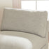 Linen Blend Down Feather Upholstered Accent Chair – Light Gray Modern Armless Slipper Chair | Plush Goose Down Filled Lounge Chair with Removable Cushions | Kinwell Furniture | Extra Wide Accent Chair