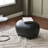Elmer Faux Leather Ottoman – Round Black Ottoman | Decorative Ottoman | Kinwell Furniture | Modern Faux Leather Furniture