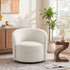Everitte Bouclé Swivel Barrel Chair