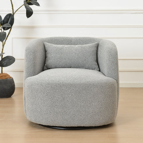 Ashlie Bouclé Swivel Barrel Chair