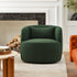Ashlie Bouclé Swivel Barrel Chair - Cozy Swivel Chair | Swivel Armchairs | Kinwell Furniture | Living Room Swivel Chairs