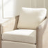 Claude Linen Swivel Cane Chair