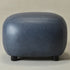 Elmer Faux Leather Ottoman – Round Navy Ottoman | Decorative Ottoman | Kinwell Furniture | Modern Faux Leather Furniture