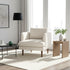 Upholstered Armchair – Ivory Square Arm Accent Chair | Performance Fabric Armchair | Kinwell Furniture | Scandinavian, Timeless Design