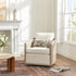 Claude Linen Swivel Cane Chair