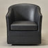 Lawton Faux Leather Tufted Swivel Chair – Black Industrial Modern Swivel Chair | Faux Leather Office & Lounge Chair | Kinwell Furniture | High Back Chair