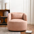 Ashlie Linen Swivel Barrel Chair - Coral Modern Swivel Chair | Swivel Accent Chairs | Kinwell Furniture | Swivel Armchairs