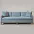 Goose Down Feathers Upholstered Sofa – Blue 3 Seater Sofa | Three Seater Couch | Kinwell Furniture | Modern Upholstered Sofas