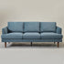 Blue Upholstered Sofa – Albert Sofa Couch | 3-Seater Sofa | Kinwell Furniture | Mid-Century Modern, Timeless Design