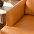 Samuel Tapered Arm Two-Piece Sectional – Leather Camel Chaise Sectional Sofa | 3-Seater Couch | Kinwell Furniture | Mid-Century Modern Design