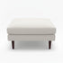 Albert Linen Blend Ottoman – Footrest & Pouf | Living Room Accent Seat | Kinwell Furniture | Contemporary Ottoman | Ivory