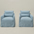 Clara Linen Slipcover Swivel Chair