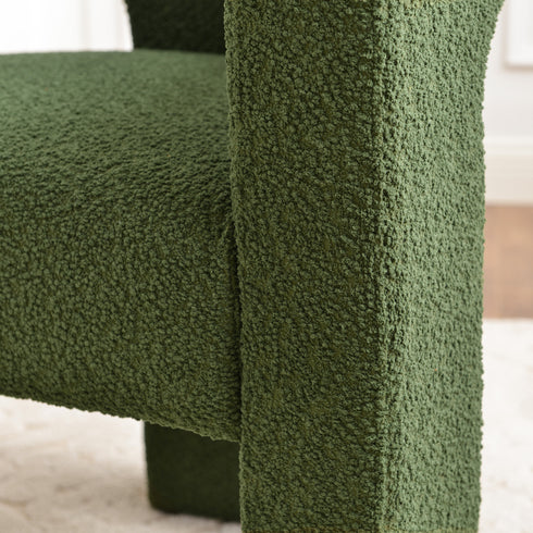 Herbert Modern Bouclé Armchair - Green Accent Chair | Decorative Accent Chairs | Kinwell Furniture | Modern Accent Chairs