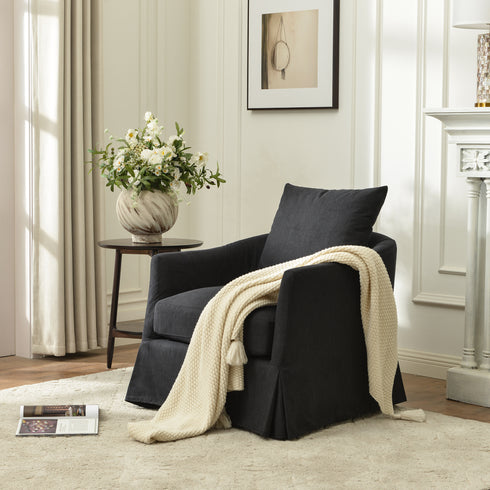 Eliza Slipcover Swivel Barrel Chair