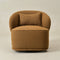 Laura Bouclé Swivel Barrel Chair - Brown Modern Swivel Chair | Swivel Accent Chairs | Kinwell Furniture | Swivel Armchairs