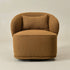 Laura Bouclé Swivel Barrel Chair - Brown Modern Swivel Chair | Swivel Accent Chairs | Kinwell Furniture | Swivel Armchairs