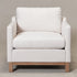 Albert Goose Down Feathers Armchair – Cream Square Arm Accent Chair | Plush Feather-Filled Chair | Kinwell Furniture | Cloud-Soft, Timeless Design