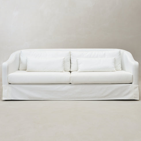 Herman Performance Fabric Slipcovered Sofa - Pearl White 3 Seater Sofa | Three Seater Couch | Kinwell Furniture | Modern 3 Seater Sofas