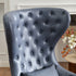 Letitia Faux Leather Wingback Chair - Navy Accent Chair | Decorative Faux Leather Chairs | Kinwell Furniture | Modern Wingback Accent Chairs