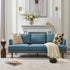 Blue Upholstered Sofa – Albert Sofa Couch | 3-Seater Sofa | Kinwell Furniture | Mid-Century Modern, Timeless Design