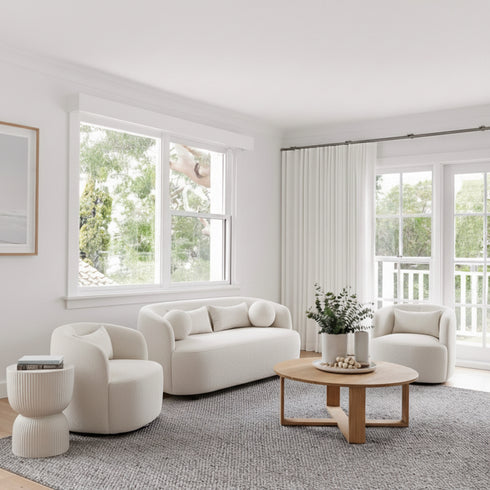 Ashlie Bouclé Loveseat | Love Seat Sofa | Kinwell Furniture | Most Comfortable Loveseats & Loveseats Furniture