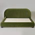 Harriet Vevlet Platform Bed with Wood Legs