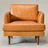 Samuel Tapered Arm Chair – Camel Square Arm Accent Chair | Leather Armchair | Kinwell Furniture | Scandinavian, Timeless Design