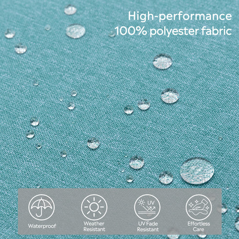 Ranu Extra Thick Outdoor Cushion Set – Green Patio Chair Cushions | Outdoor Seat & Back Cushions | Weather-Resistant Outdoor Cushions | Kinwell Furniture