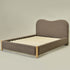 Dorothy Linen Platform Bed with Headboard – Teddy Brown Modern Upholstered Double Bed Frame | Platform Beds | Kinwell Furniture | Bedroom Bed Frame