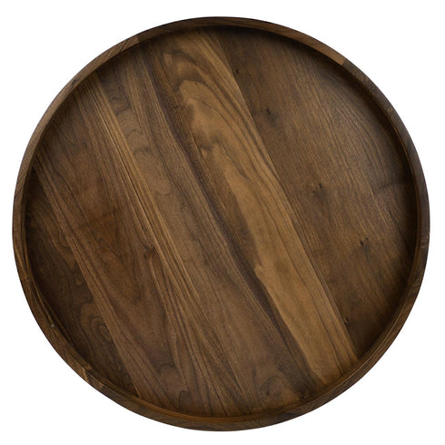 Round Black Walnut Serving Tray - Kinwell Furniture