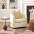 Logan Faux Leather Tufted Swivel Club Chair - Modern Swivel Chair | Swivel Accent Chairs | Kinwell Furniture | Swivel Armchairs