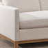 Goose Down Feathers Upholstered Loveseat – Cream Square Arm 2-Seater Sofa | Plush Feather-Filled Loveseat | Kinwell Furniture | Cloud-Soft, Timeless Design
