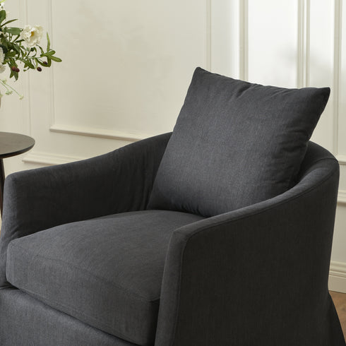 Eliza Slipcover Swivel Barrel Chair