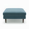Albert Linen Blend Ottoman – Footrest & Pouf | Living Room Accent Seat | Kinwell Furniture | Contemporary Ottoman | Blue