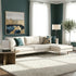 Samuel Tapered Arm Two-Piece Sectional – Linen Ivory Modular Chaise Sectional Sofa | 3-Seater Couch | Kinwell Furniture | Elegant Modern Design