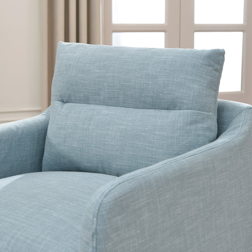 Clara Linen Slipcover Swivel Chair