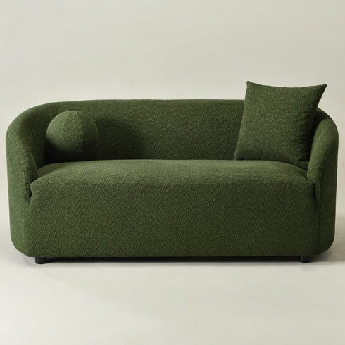 Susie Green Bouclé Loveseat Sofa | Small Green Loveseat | Kinwell Furniture | Modern Bouclé Couch for Cozy Spaces