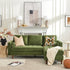 Tiziano Tufted 2-Piece Sectional Sofa – Green Velvet Reversible Chaise Couch with Accent Pillows | Mid-Century Modern L-Shaped Sofa | Kinwell Furniture